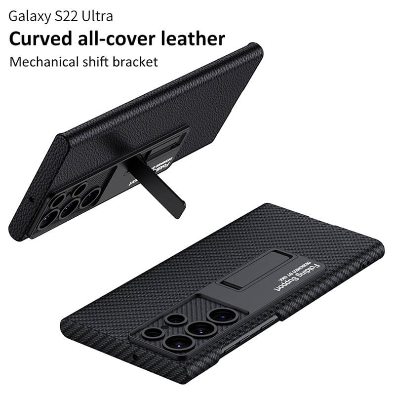 NEWEST Magnetic Holder Leather Case for Samsung Galaxy S22 Ultra 5G Samsung Cases