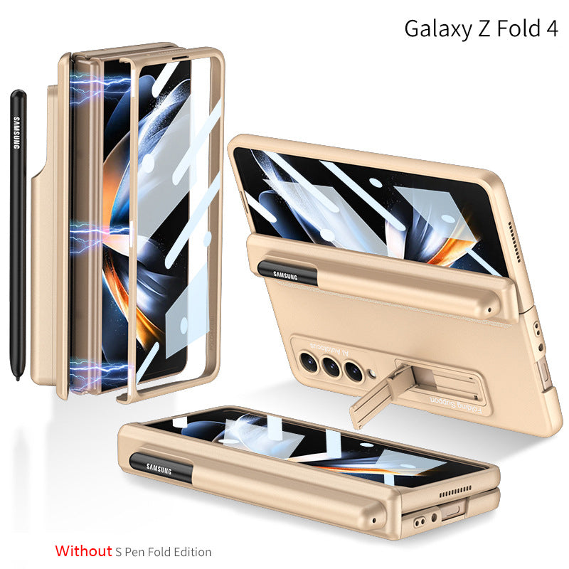 Samsung Galaxy Z Fold4 5G Magnetic Hinge Case with Screen Protector & Kickstand & S Pen Slot