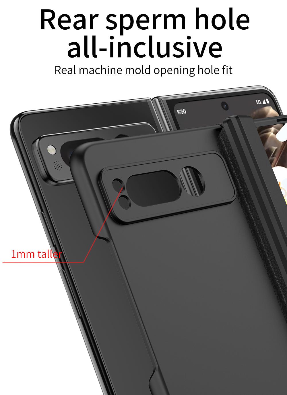 Magnetic All-inclusive Case With Tempered Film For Google Pixel Fold With Damped Folding Bracket