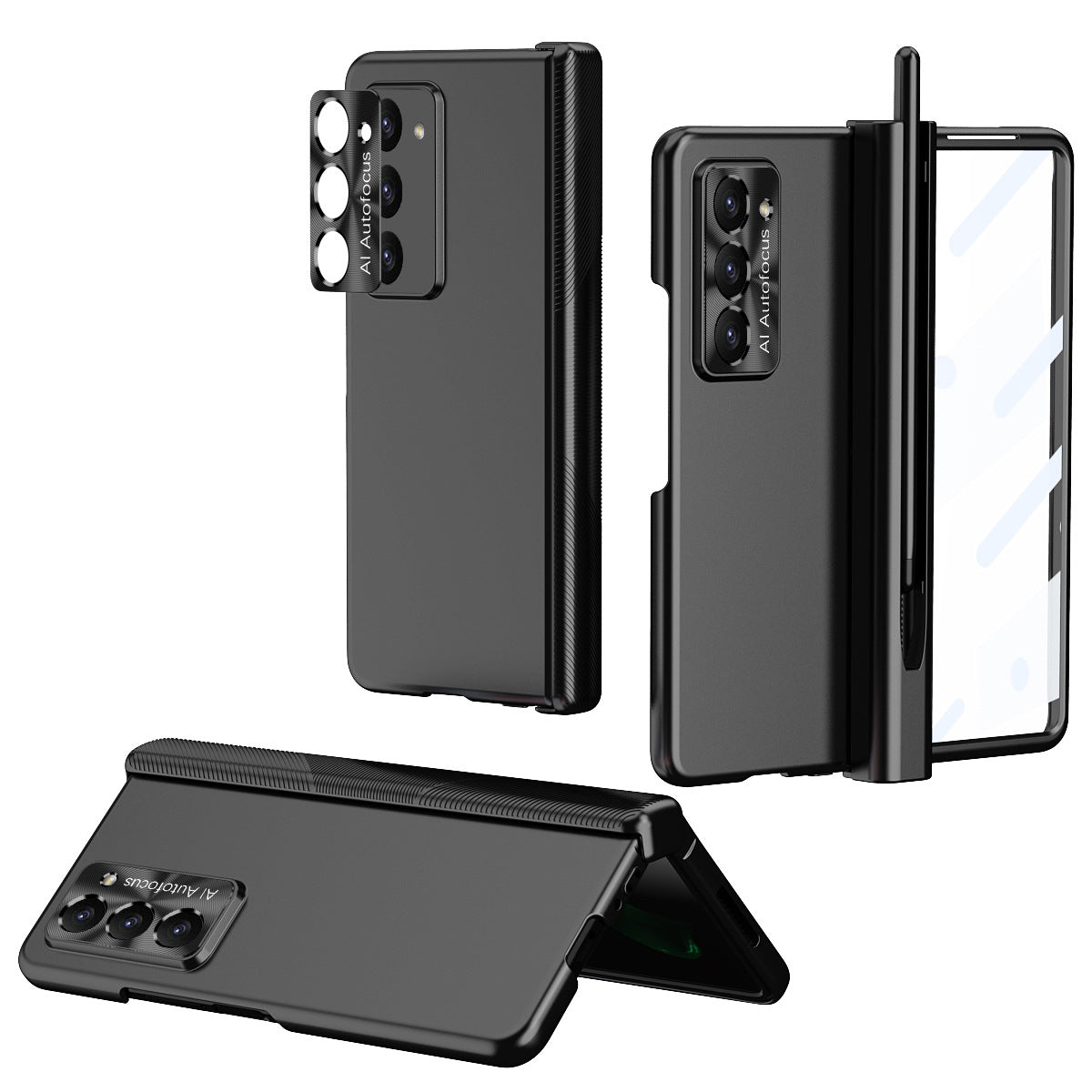 Anti-Falling Pen Holder Hard Case for Samsung Galaxy Z Fold5 Fold4 5G