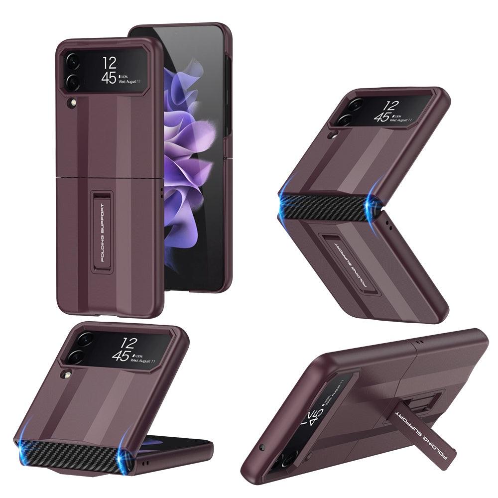 Full Protection Shockproof Phone Case With Folding Stand For Samsung Galaxy Z Flip4 5G