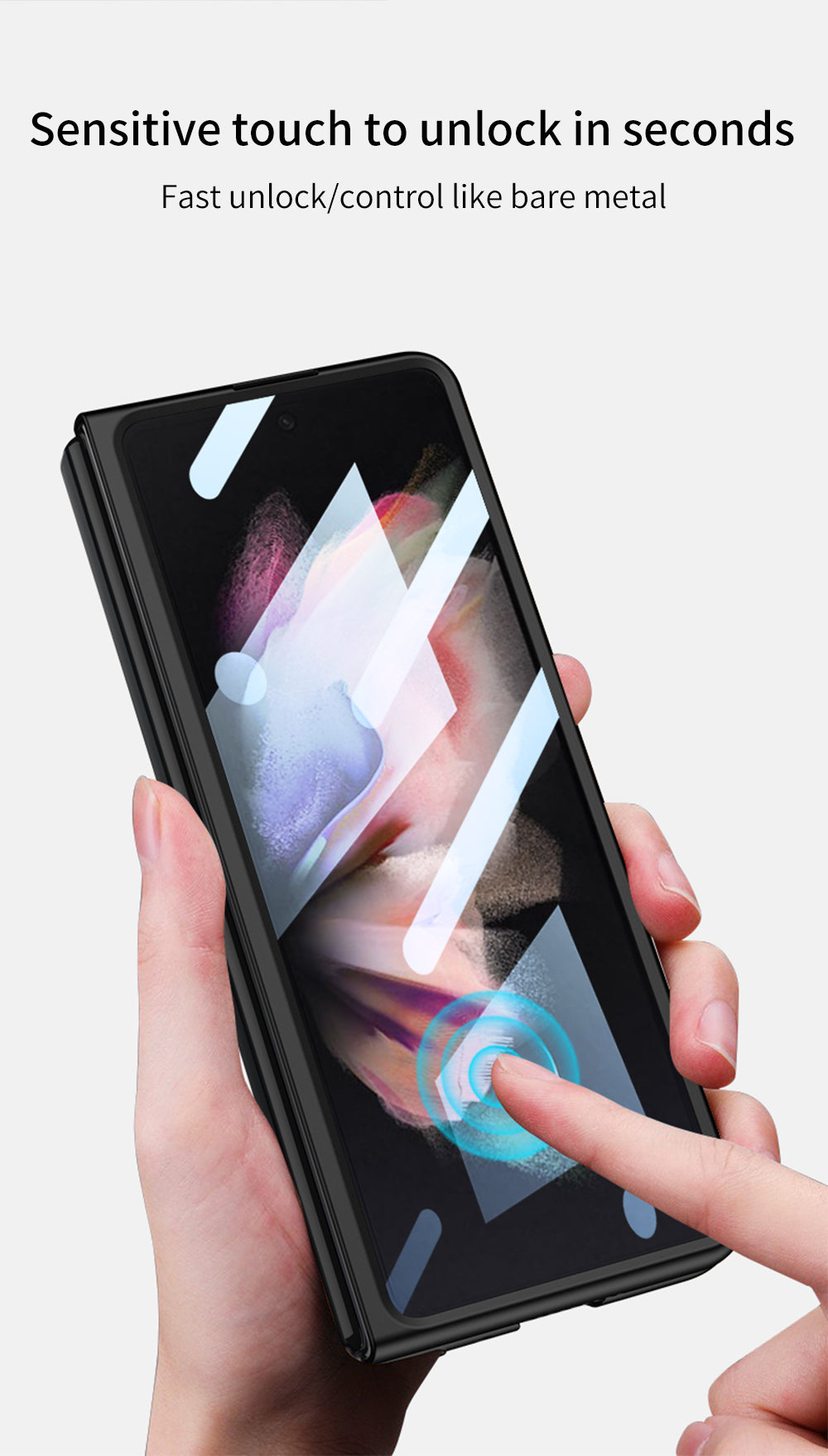 Magnetic Stand Detachable Pen Slot Case For Samsung Galaxy Z Fold3 5G With All-inclusive Screen Glass