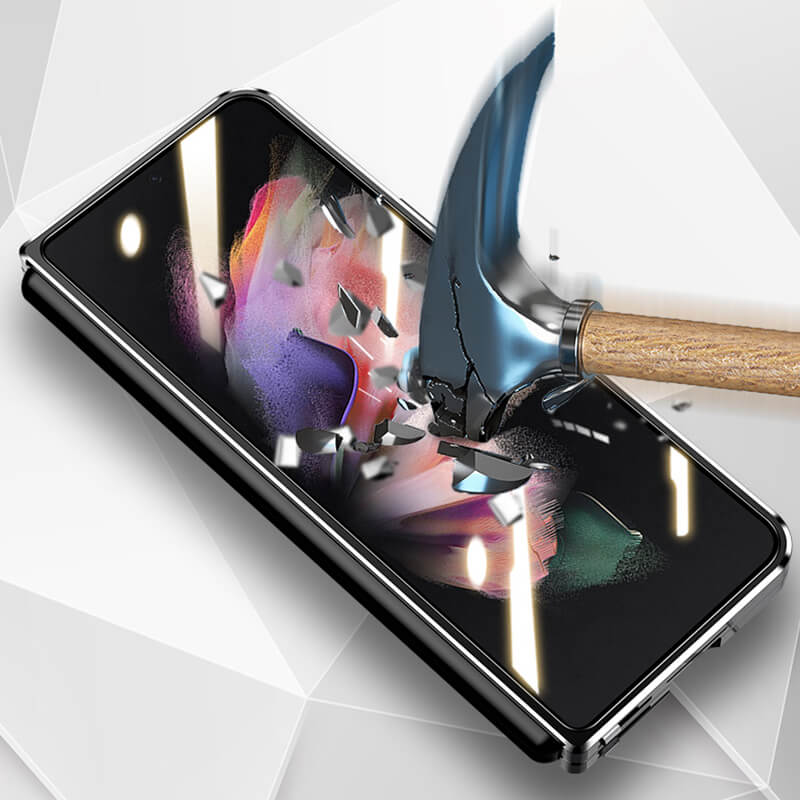 Magnetic Metal Anti-fall Clear Protective Case For Samsung Galaxy Z Fold3 5G