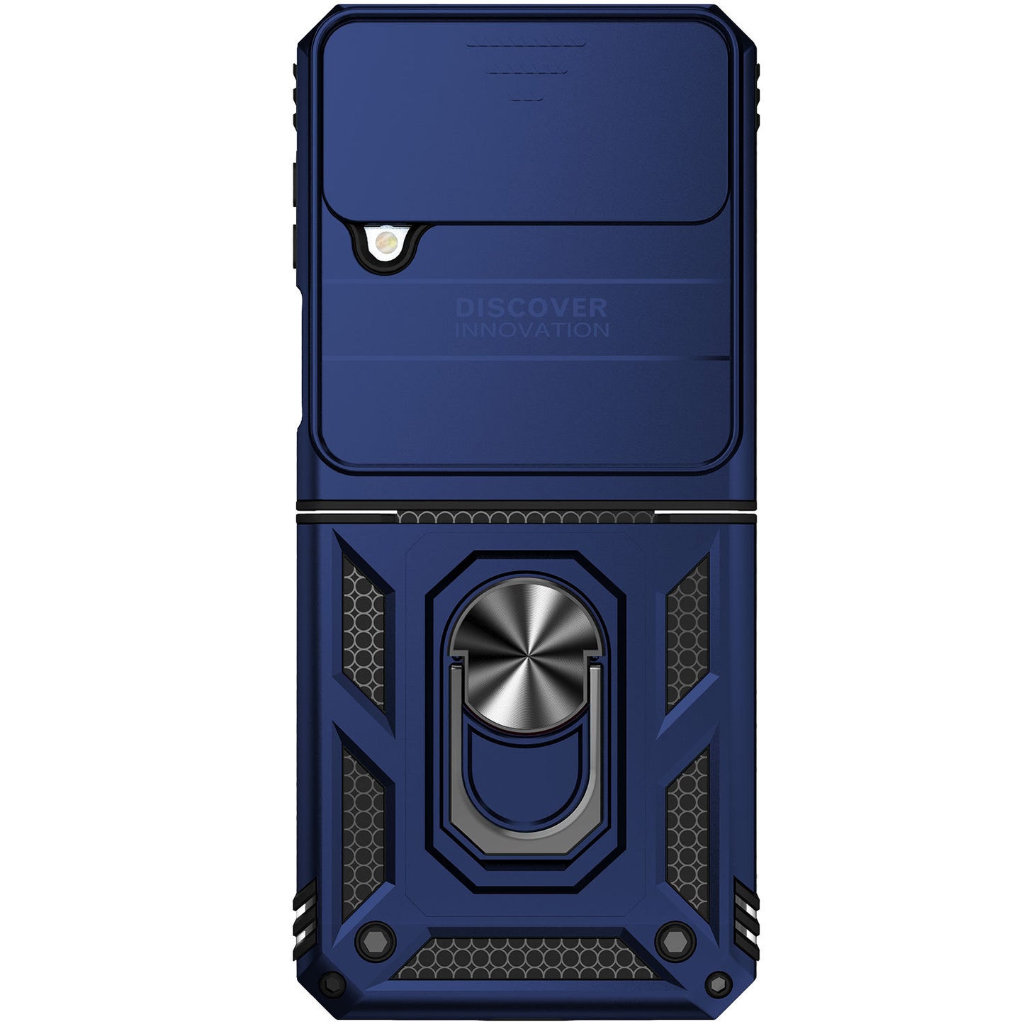 Samsung Galaxy Z Flip4 Heavy Duty Shockproof Cam Shield Armor Case with Kickstand Ring Holder