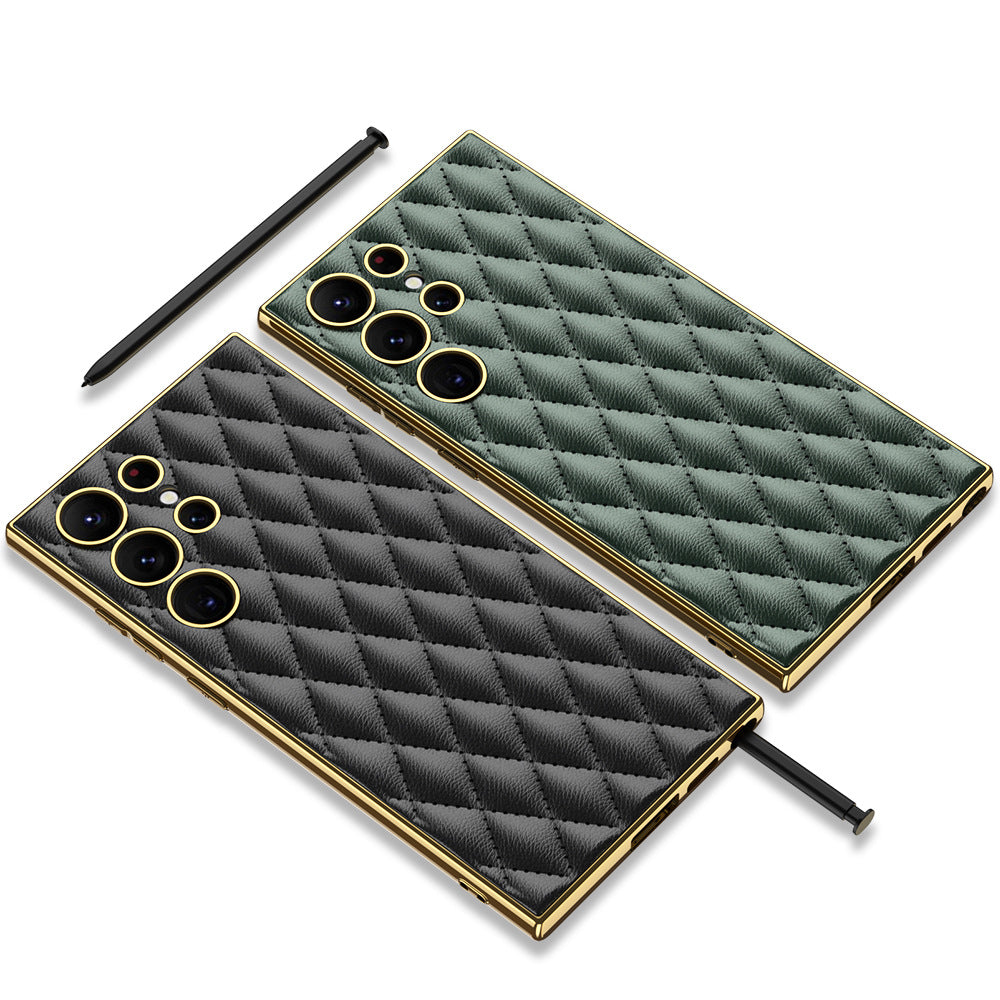 Electroplated Leather Case For Samsung Galaxy S23 S23 Plus S23 Ultra