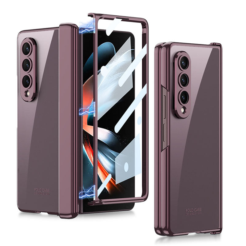 Magnetic Hinge Phantom Case For Galaxy Z Fold4 5G With Film Protector