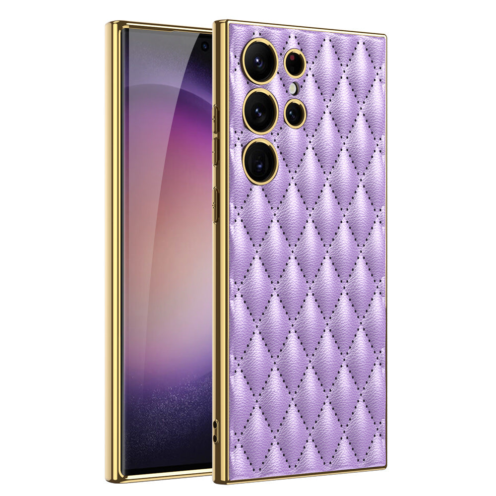 Electroplated Leather Case For Samsung Galaxy S23 S23 Plus S23 Ultra