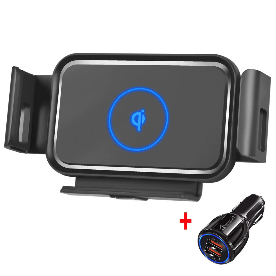 QI Wireless Car Charger For Samsung Galaxy Fold Fold 2 Fold 3 Car Charger Fast Wireless Charging Car Phone Holder