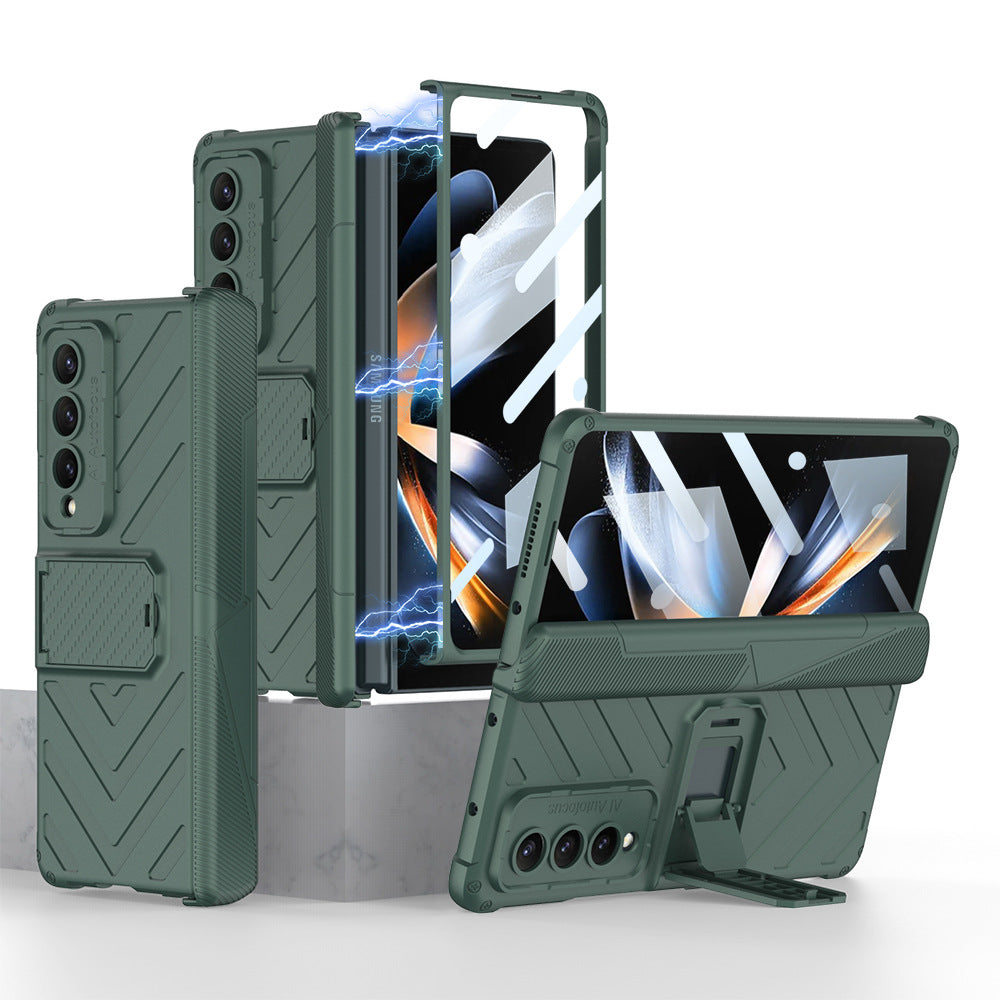 Magnetic Hinge Samsung Galaxy Z Fold4 5G Cover With Film and Kickstand
