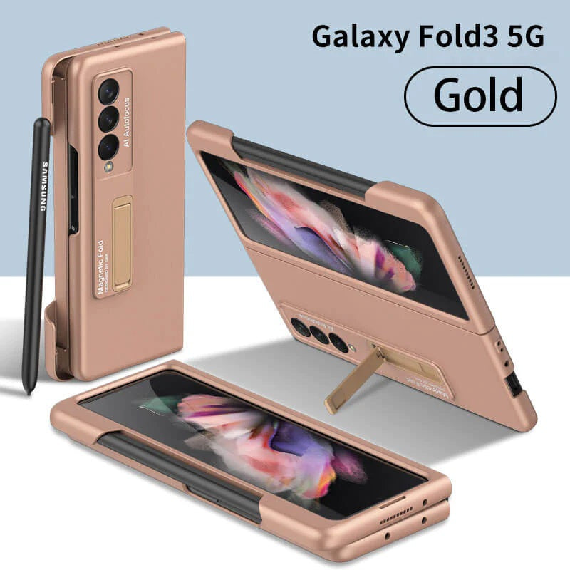 Heavy Duty GALAXY Z FOLD 3 5G Case With Kickstand And Hinger Protector