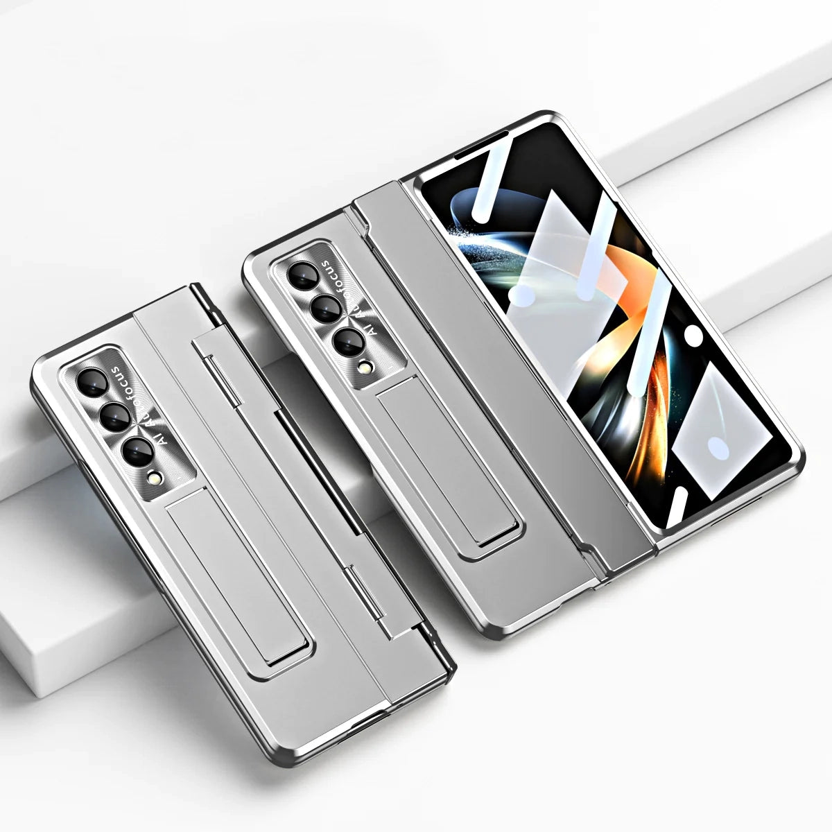 Hinge Plated Aluminum Alloy Camera Lens Protector Case For Samsung Galaxy Z Fold3 Fold4 5G