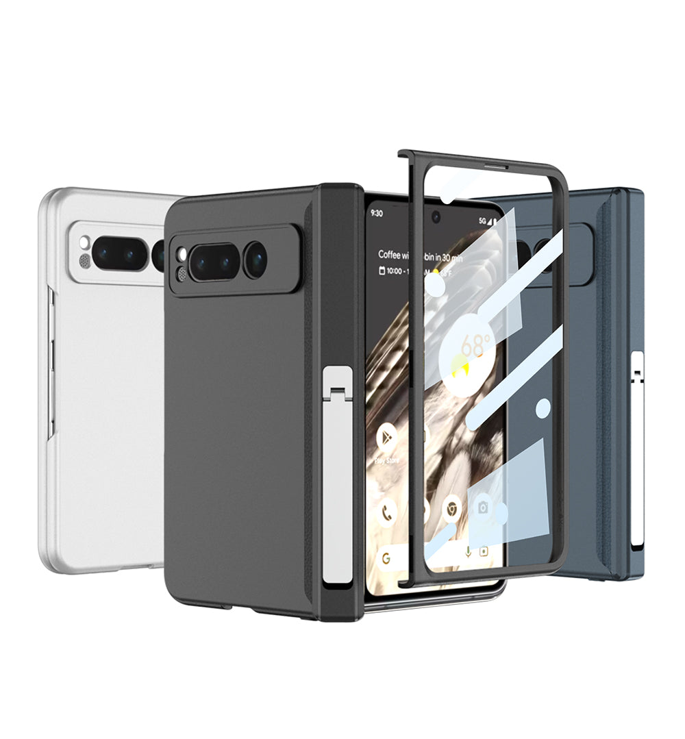 Magnetic All-inclusive Case With Tempered Film For Google Pixel Fold With Damped Folding Bracket