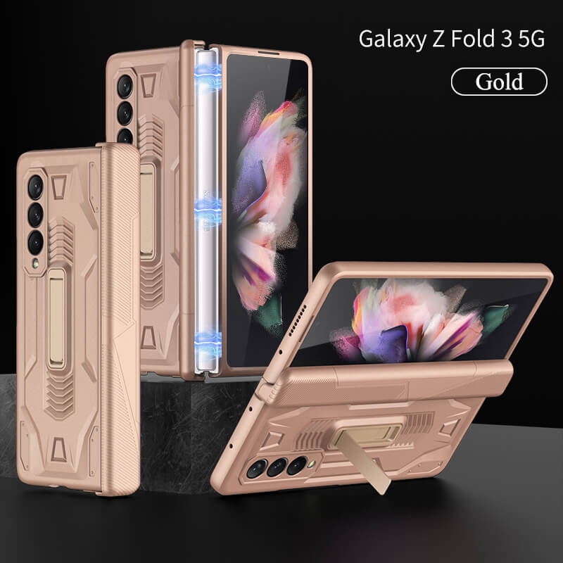 Magnetic Armor All-included Hinge Holder Case For Samsung Galaxy Z Fold 3 5G
