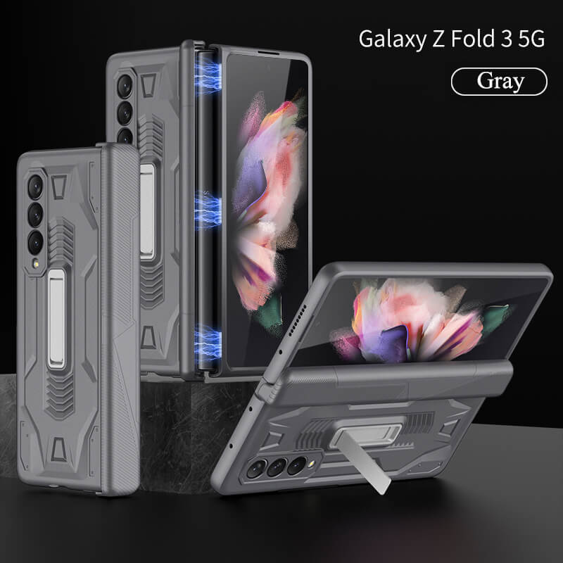 Magnetic Armor All-included Hinge Holder Case For Samsung Galaxy Z Fold 3 5G