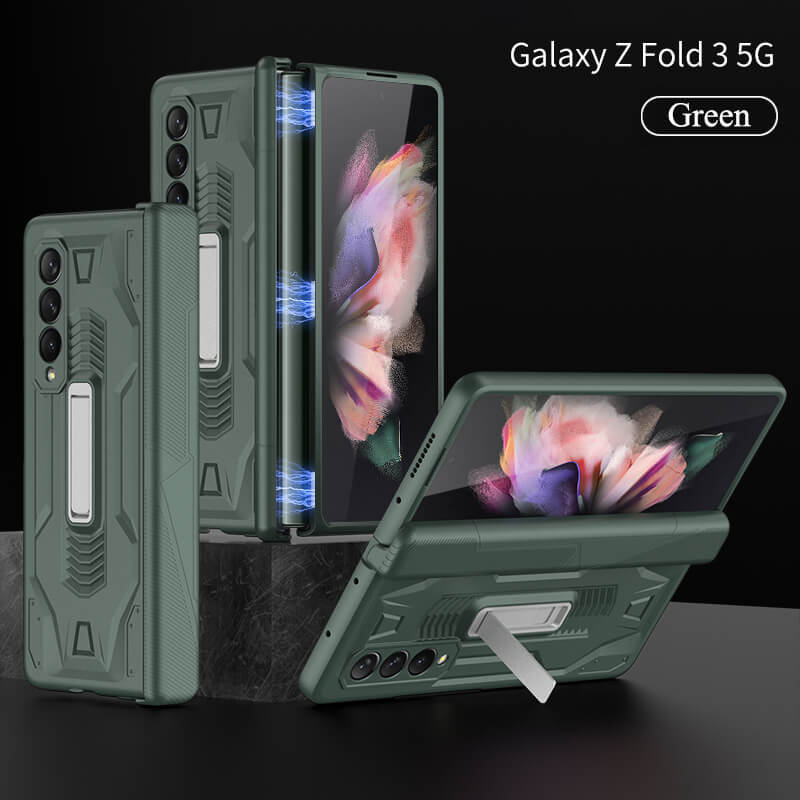 Magnetic Armor All-included Hinge Holder Case For Samsung Galaxy Z Fold 3 5G