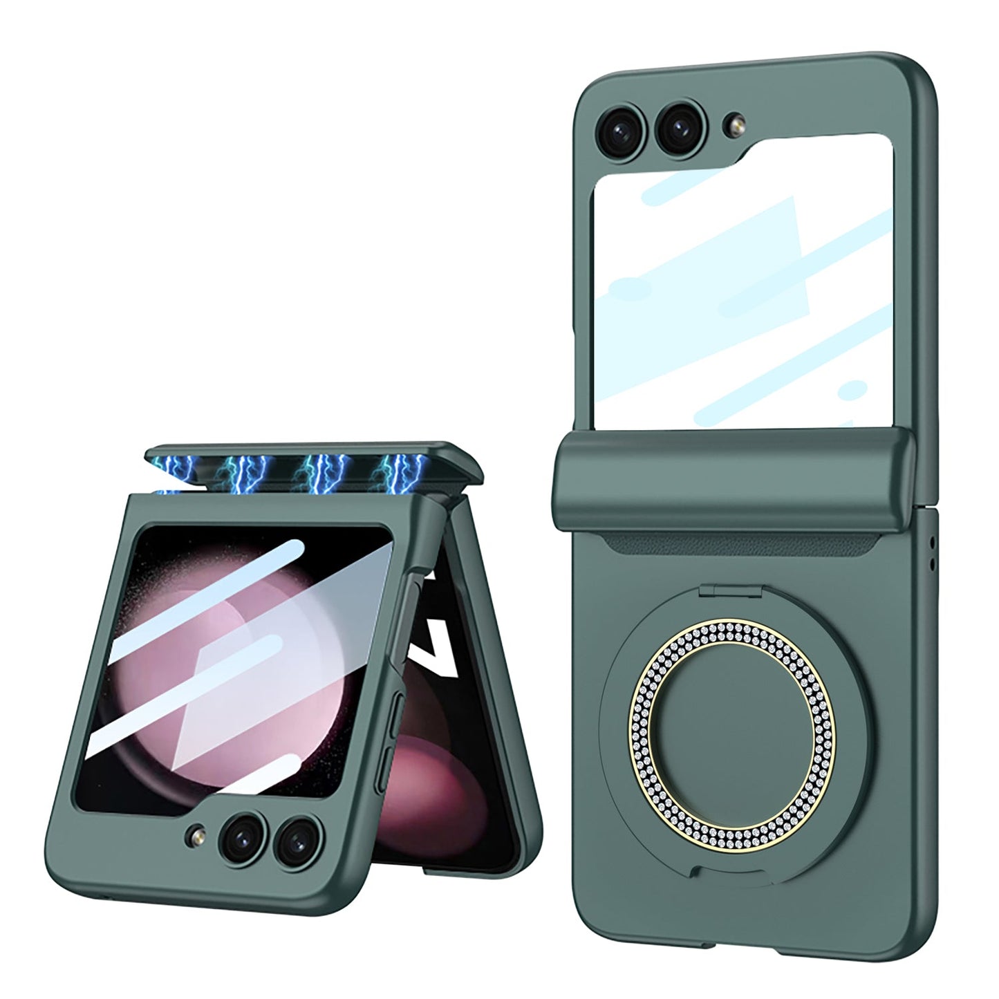 Magnetic Hinge Bracket All-included Shockproof Phone Case For Samsung Galaxy Flip 5/4/3