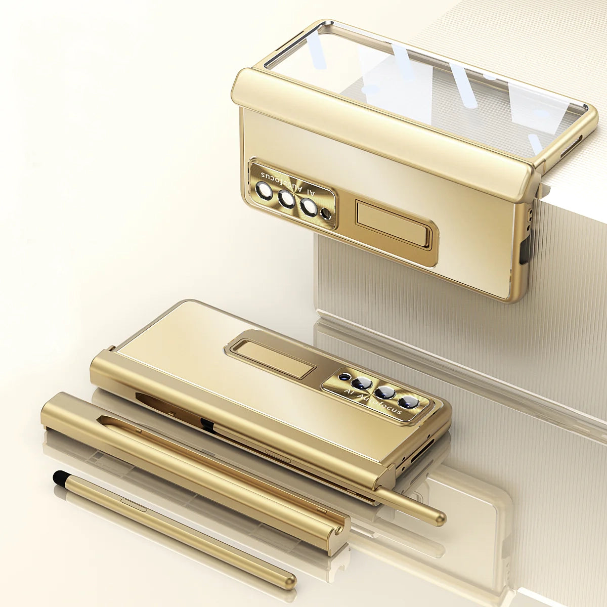 Aluminum Alloy Frame for Samsung Galaxy Z Fold4 5G All-Inclusive Electroplating Cover Z Fold4 5G Cases