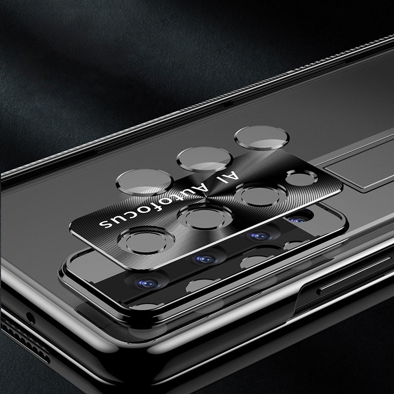 Magnetic Hinge Case For Samsung Galaxy Z Fold4 5G With Camera Protector and Stylus Double Hinges