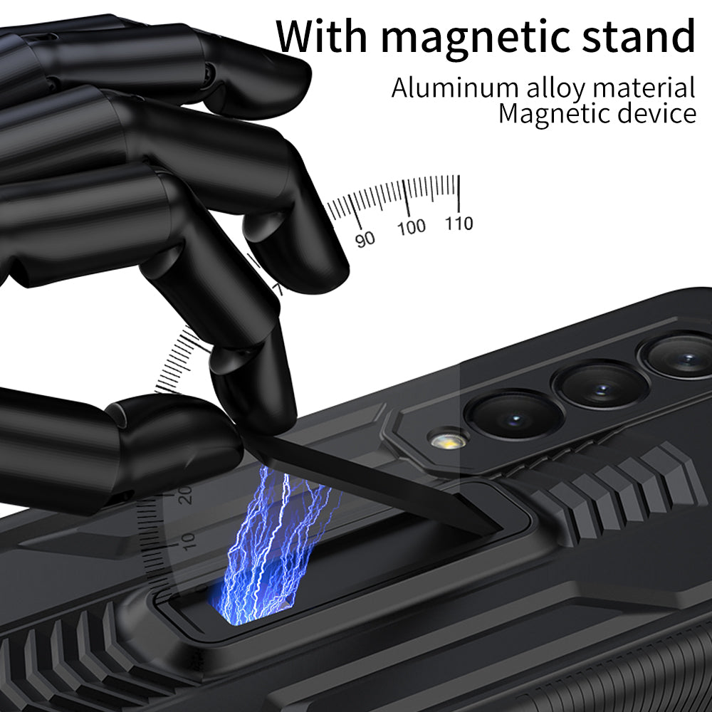 Magnetic Hinge Case For Samsung Galaxy Z Fold 3 Case Armor All-included With Glass Hard Cover For Galaxy Z Fold 3