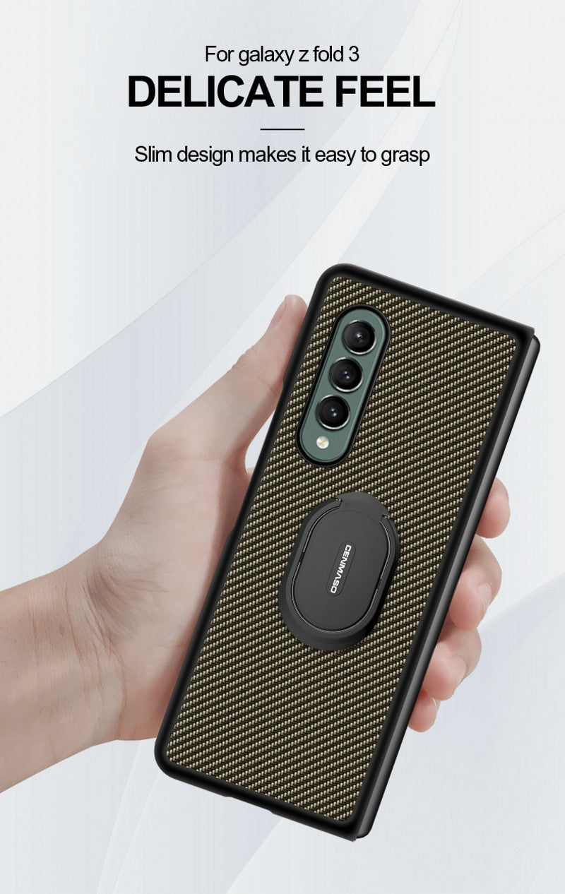 Mobile Phone Case For Galaxy Z Fold 3 5G Protective Cover with Ring Holder