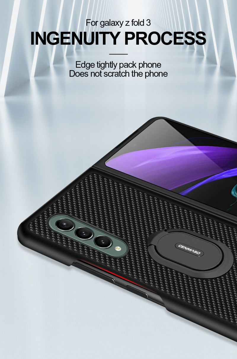 Mobile Phone Case For Galaxy Z Fold 3 5G Protective Cover with Ring Holder