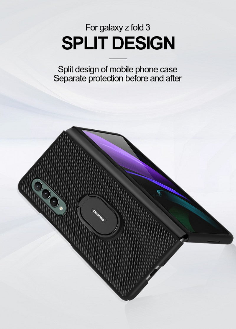 Mobile Phone Case For Galaxy Z Fold 3 5G Protective Cover with Ring Holder