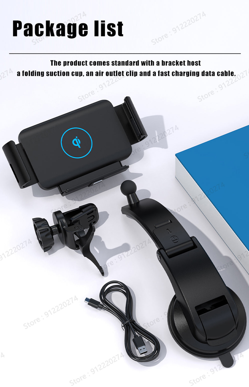 Samsung Galaxy Z Fold 2 3 Wireless Car Charger Stand Holder