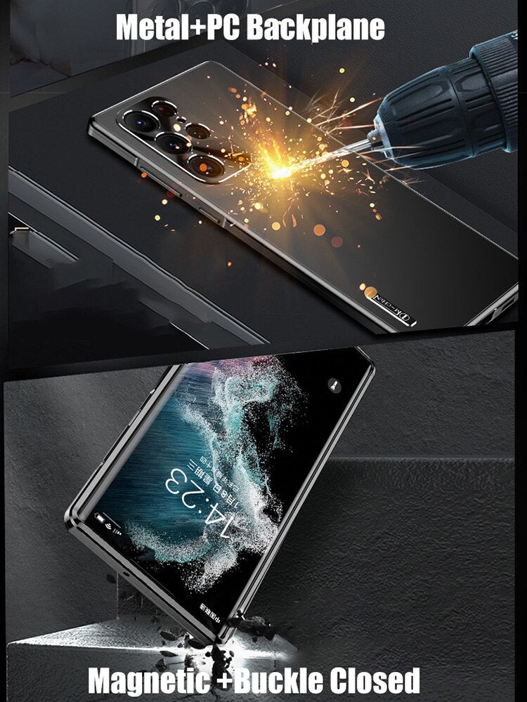 Magnetic Close Aluminum Alloy Metal Case For Samsung Galaxy S23 S22 S21 Ultra