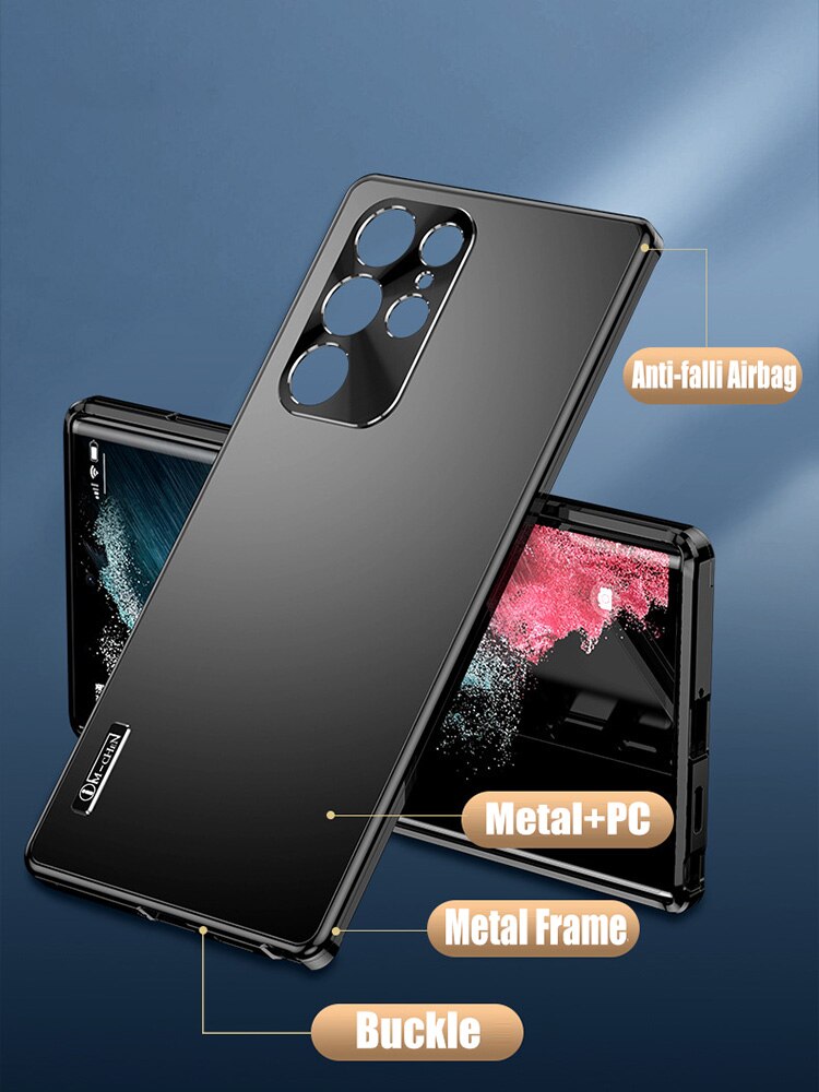 Magnetic Close Aluminum Alloy Metal Case For Samsung Galaxy S23 S22 S21 Ultra