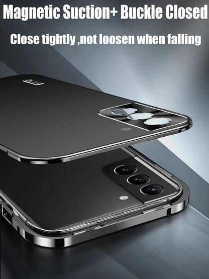 Magnetic Close Aluminum Alloy Metal Case For Samsung Galaxy S23 S22 S21 Ultra