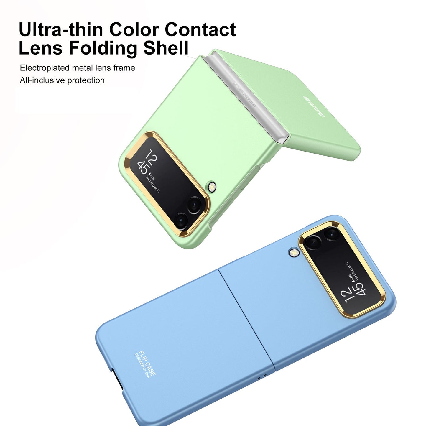 PC Folding Case For Samsung Galaxy Z Flip 4 5G Phone Case Ultra-thin Anti Fingerprint Camera Protective elegant shell for flip4