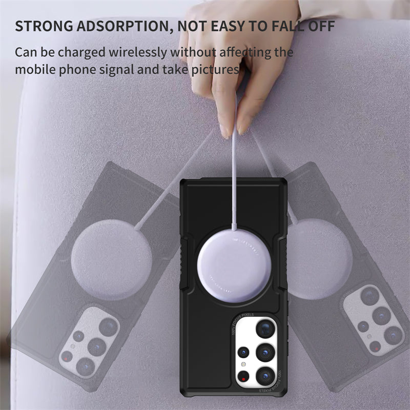 Shockproof Armor Magnetic Phone Case For Samsung Galaxy S20 S21 FE S23 S22 Plus Note 20 Ultra Anti-Shock Hybrid Rugged Cover