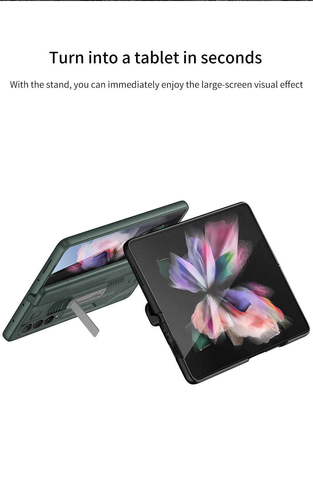 Magnetic Hinge Case For Samsung Galaxy Z Fold 3 Case Armor All-included With Glass Hard Cover For Galaxy Z Fold 3