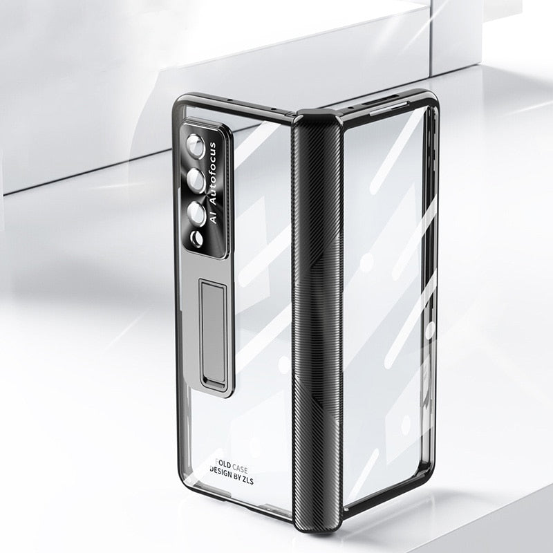 Magnetic Hinge Case For Samsung Galaxy Z Fold4 5G With Camera Protector and Stylus Double Hinges