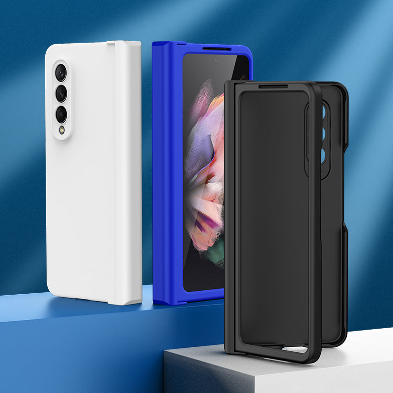 Non-Fingerprint Precise Cutout PC Case for Samsung Galaxy Z Fold4 Fold 4 5G Fold3 Fold 3 Anti-Dust Folding Coque