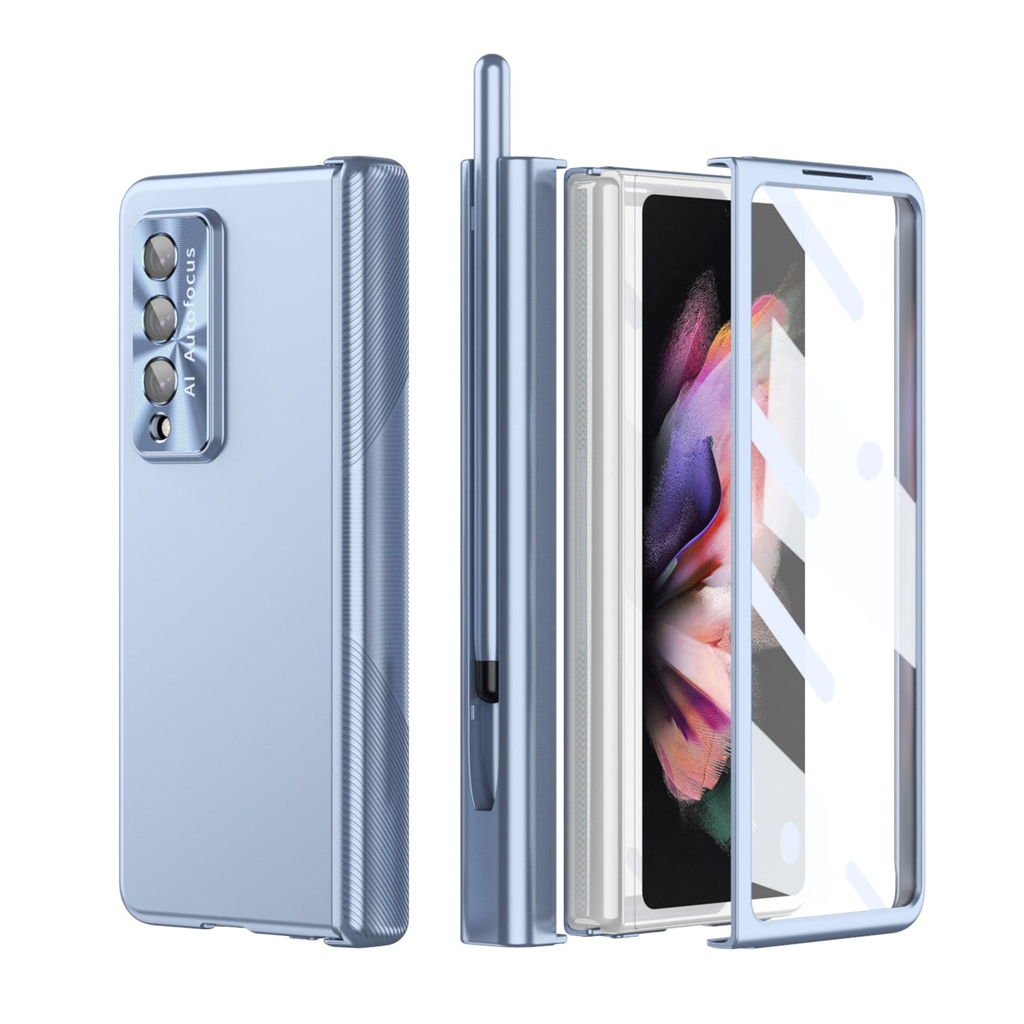 Anti-Falling Pen Holder Hard Case for Samsung Galaxy Z Fold5 Fold4 5G