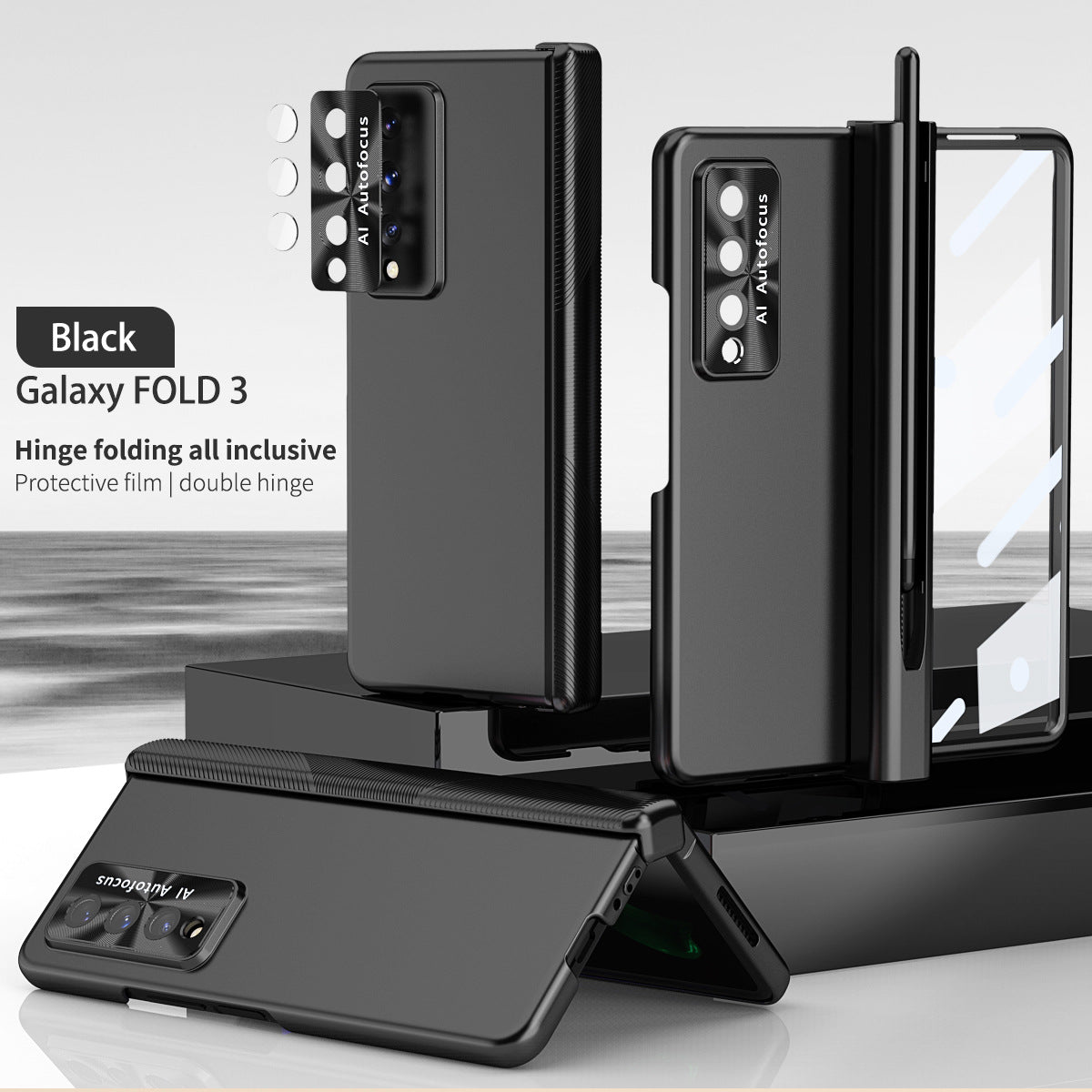Anti-Falling Pen Holder Hard Case for Samsung Galaxy Z Fold5 Fold4 5G