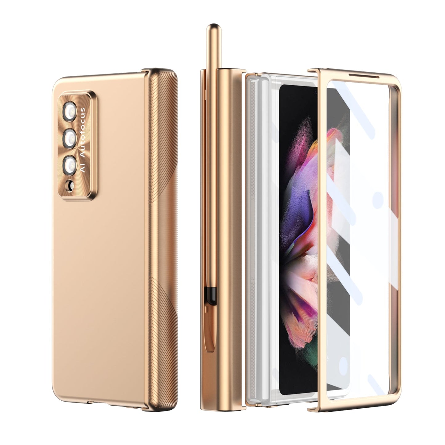 Anti-Falling Pen Holder Hard Case for Samsung Galaxy Z Fold5 Fold4 5G