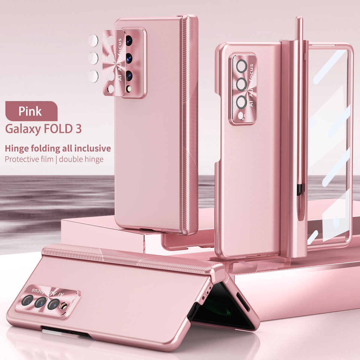 Anti-Falling Pen Holder Hard Case for Samsung Galaxy Z Fold5 Fold4 5G