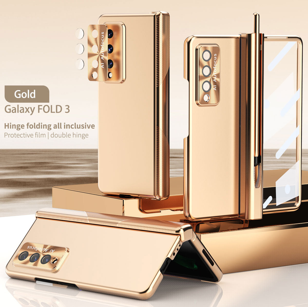 Anti-Falling Pen Holder Hard Case for Samsung Galaxy Z Fold5 Fold4 5G