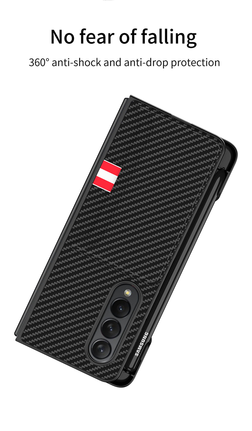 Leather Card Slot Phone Case For Samsung Galaxy Z Fold 3 5G Case With Pen Slot Edge Hard Cover For Samsung Z Fold 3