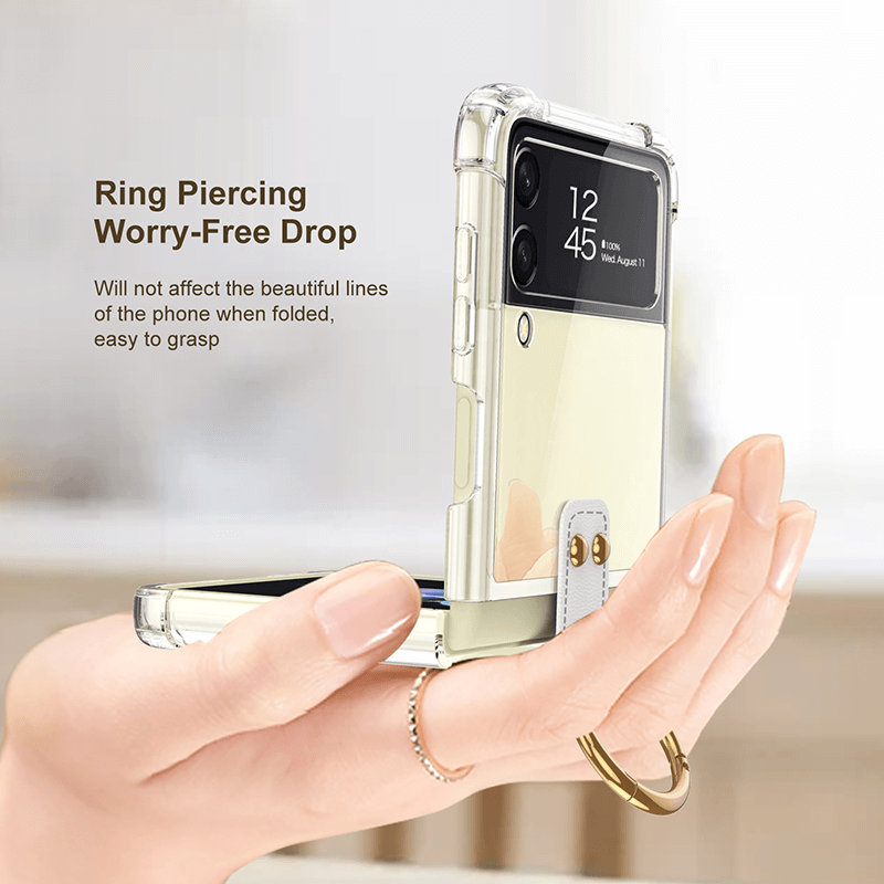 Airbag Ring Holder Case For Samsung Galaxy Z Flip4 Flip3 5G