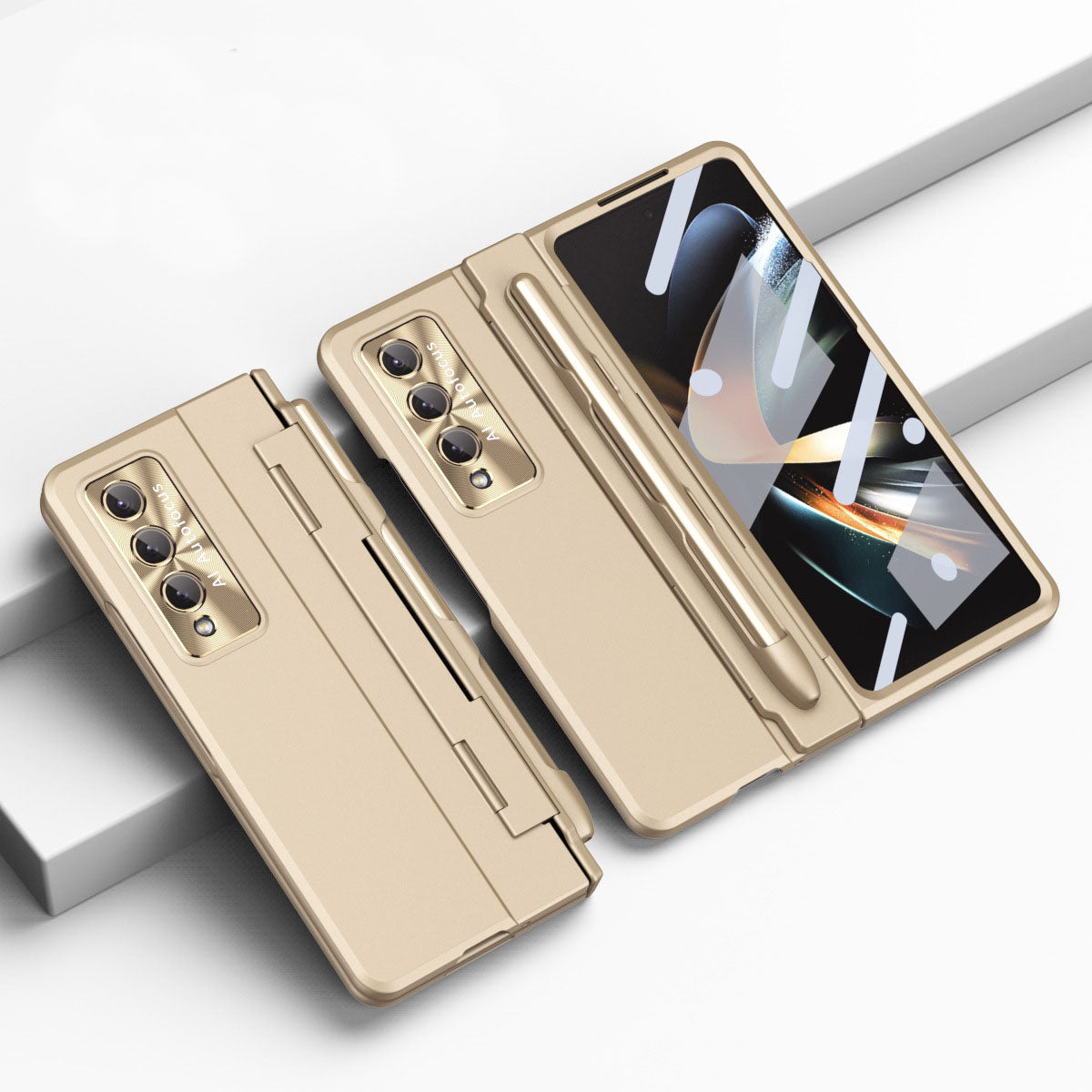 Hinge All-inclusive Drop-Proof Phone Case For Samsung Galaxy Z Fold3 Fold4 5G With Screen Protector