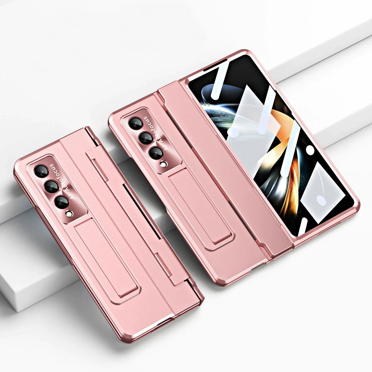 Hinge Plated Aluminum Alloy Camera Lens Protector Case For Samsung Galaxy Z Fold3 Fold4 5G