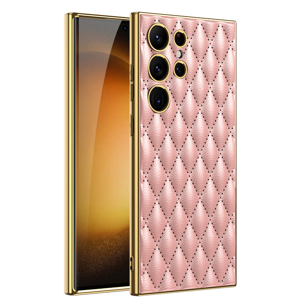 Electroplated Leather Case For Samsung Galaxy S23 S23 Plus S23 Ultra