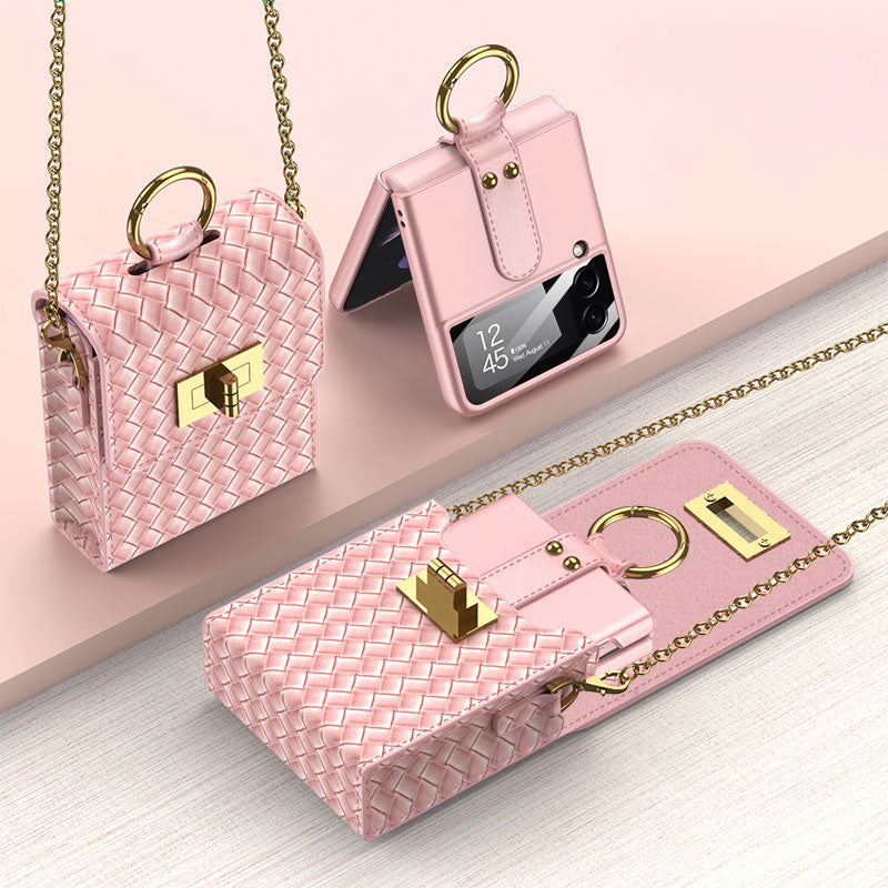 Luxury Mini Phone Backpack Design Case For Samsung Galaxy Z Flip4 Flip3 5G