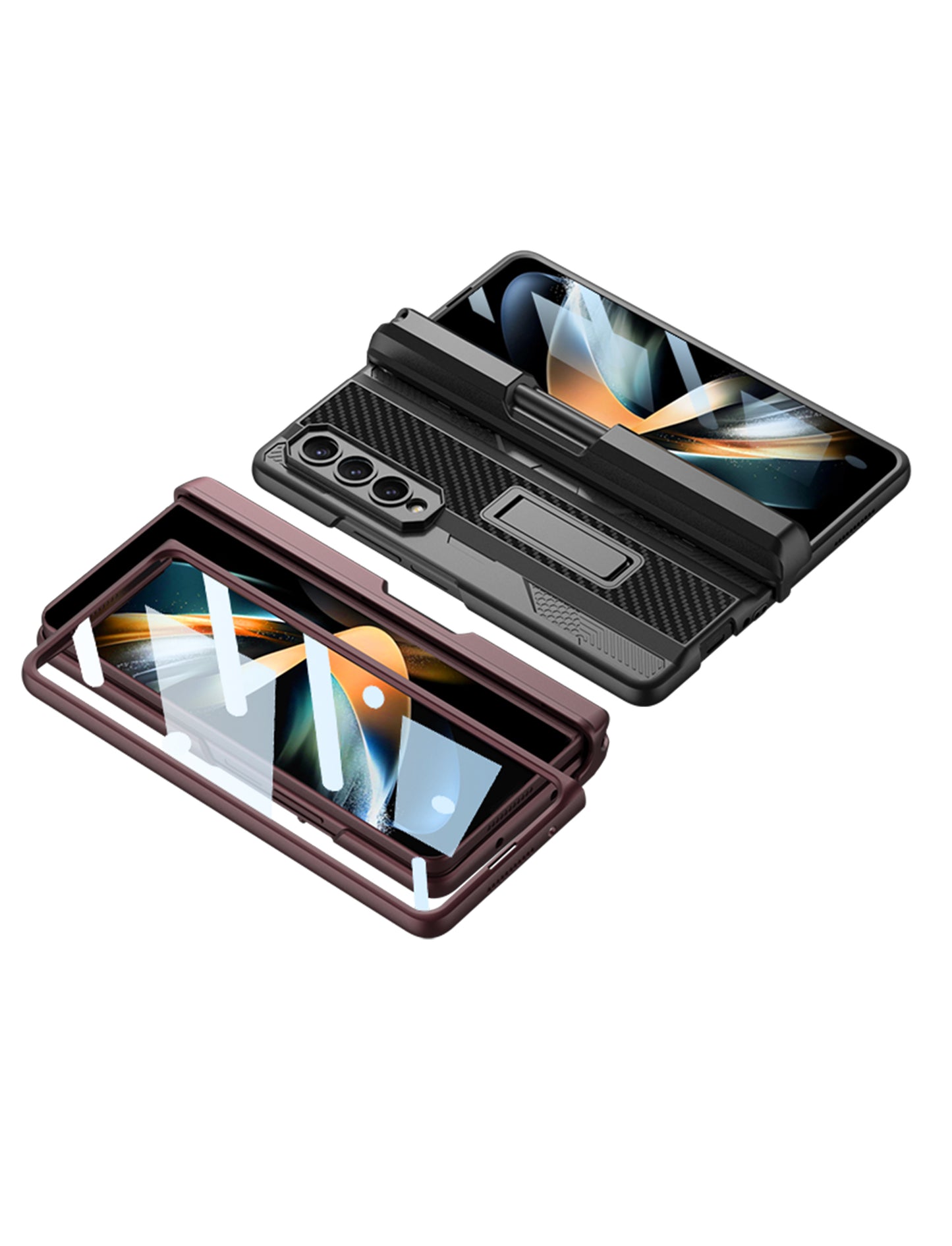 Magnetic Heavy Duty Samsung Galaxy Z Fold4 5G Case with Kickstand and S Pen Slot