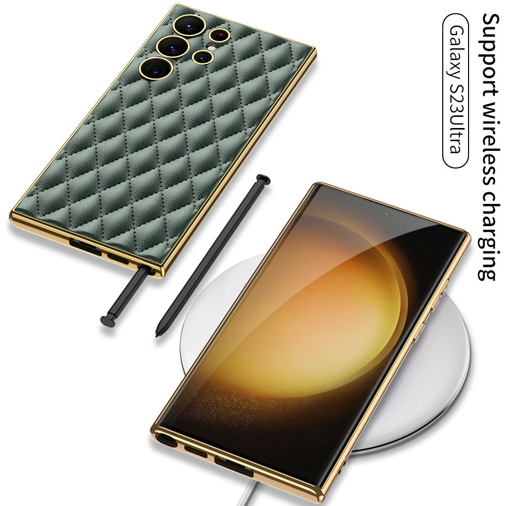 Electroplated Leather Case For Samsung Galaxy S23 S23 Plus S23 Ultra