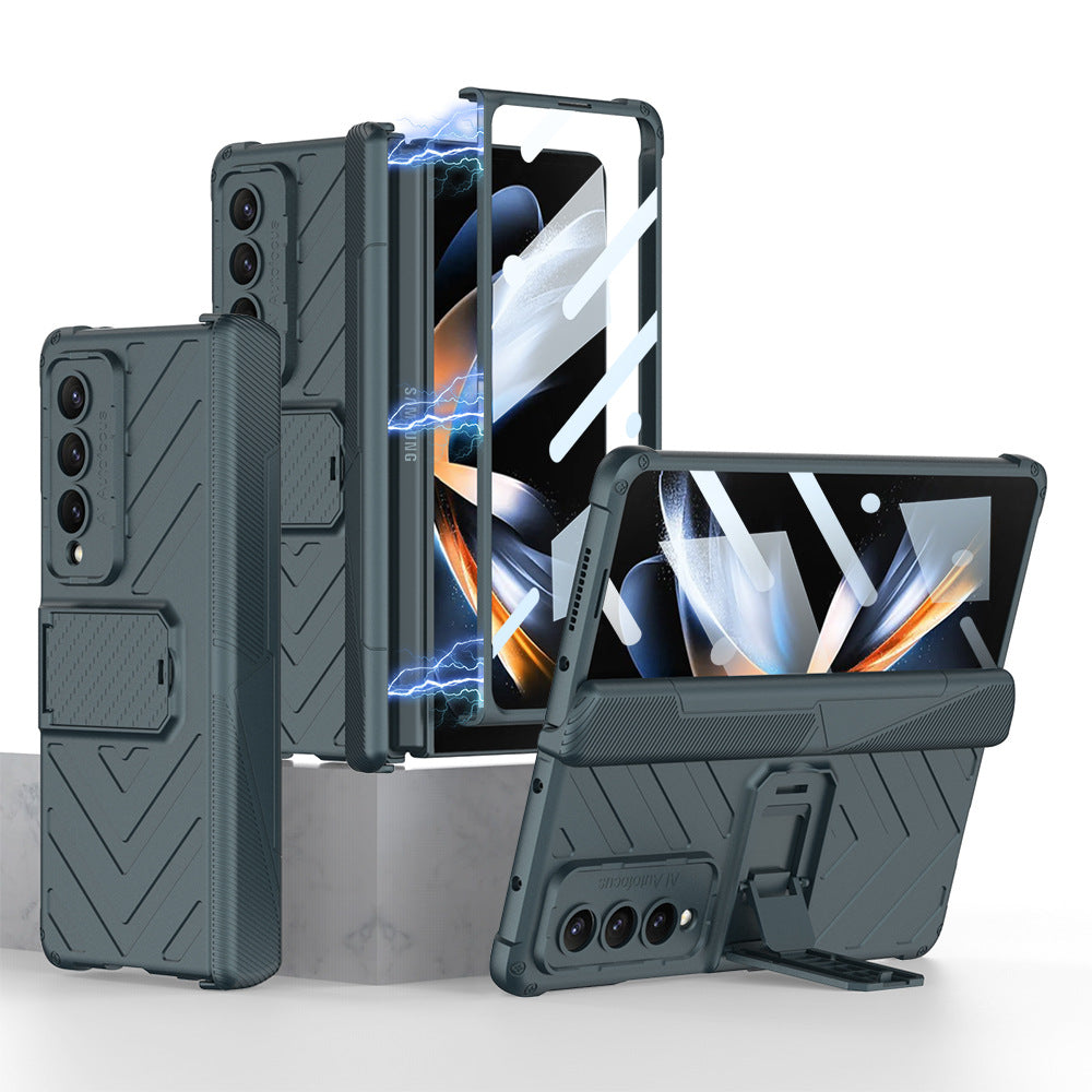 Magnetic Hinge Samsung Galaxy Z Fold4 5G Cover With Film and Kickstand