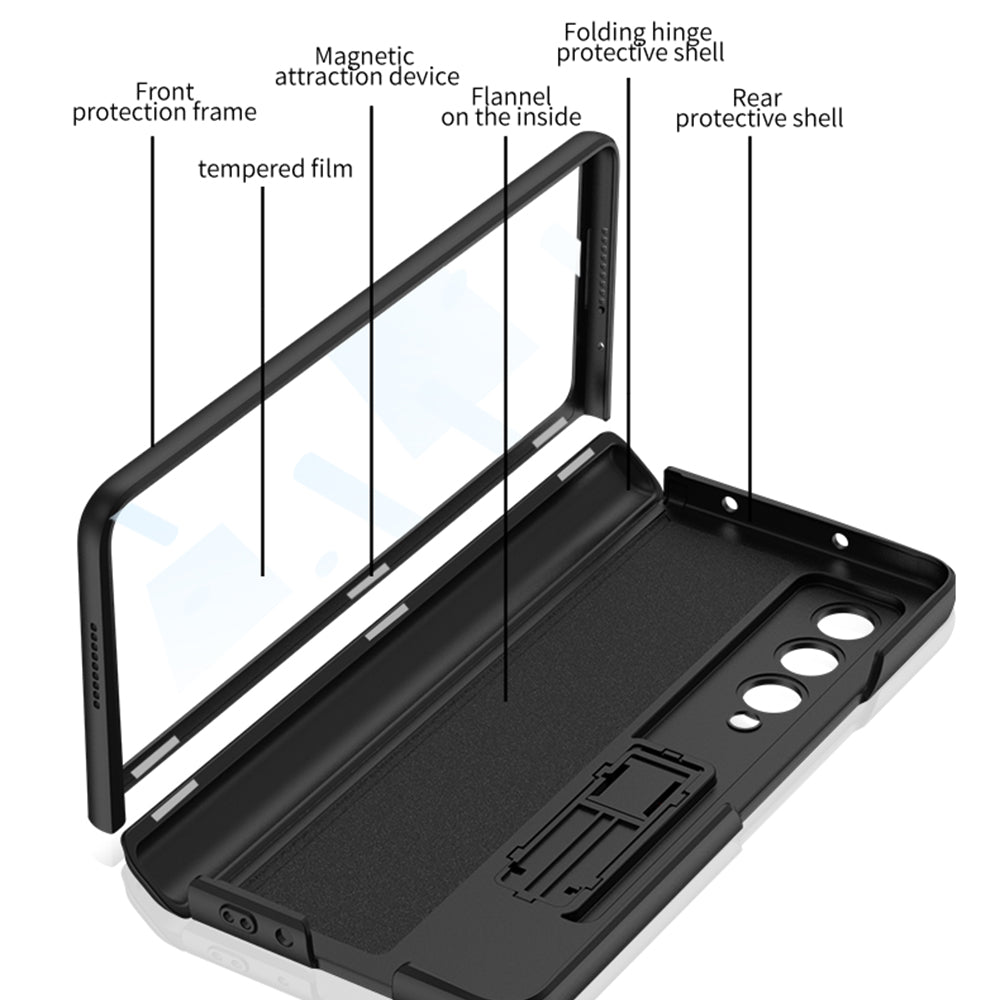 Magnetic Samsung Galaxy Z Fold4 5G Case Hinge Full Protect Case With Tempered Film